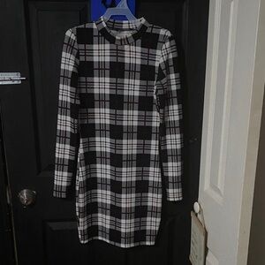 SHEIN Black and White Plaid Dress
2 for $6
